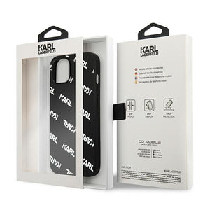 Karl Lagerfeld Allover Case for iPhone 13 mini - Black