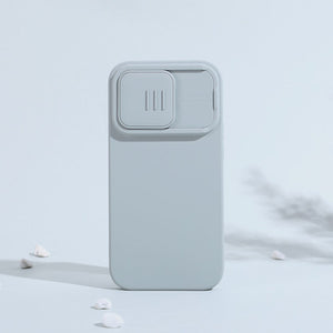 Nillkin CamShield Magnetic Silicone Case iPhone 14 Pro Max Magnetic MagSafe Cover with Camera Protector Blue