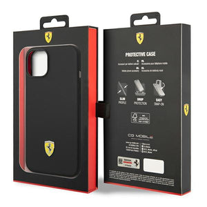 Ferrari FEHCP14MSIBBK iPhone 14 Plus 6.7" black/black hardcase Silicone Metal Logo
