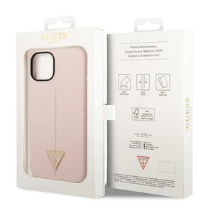 Guess GUHCP14SSLTGP iPhone 14 6.1" pink/pink hardcase Silicone Triangle