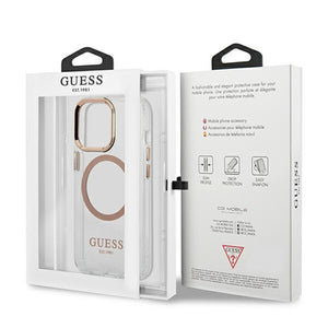 Guess GUHMP13LHTRMD iPhone 13 Pro / 13 6.1 "gold / gold hard case Metal Outline Magsafe