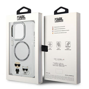Karl Lagerfeld KLHMP14LHKCT iPhone 14 Pro 6.1 "hardcase transparent / transparent Karl & Choupette Aluminum Magsafe