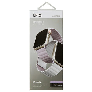 Uniq Revix strap for Apple Watch 1/2/3/4/5/6/7/8/SE/SE2 38/40/41mm - lilac and white