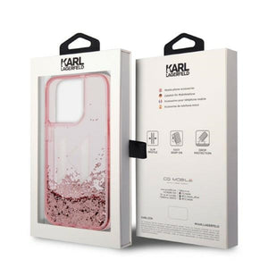 Karl Lagerfeld KLHCP14LLBKLCP iPhone 14 Pro 6.1 "pink / pink hardcase Liquid Glitter Big KL
