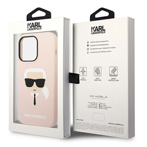 Karl Lagerfeld KLHCP14XSLKHLP iPhone 14 Pro Max 6.7 "hardcase pink / pink Silicone Karl`s Head