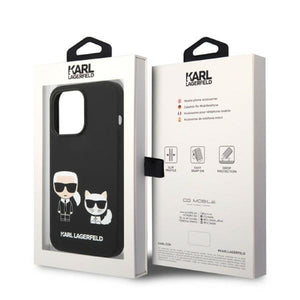 Karl Lagerfeld KLHMP14XSSKCK iPhone 14 Pro Max 6.7 "hardcase black / black Liquid Silicone Karl & Choupette Magsafe