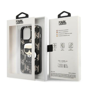 Karl Lagerfeld KLHCP13LPMNIKBK iPhone 13 Pro / 13 6.1" hardcase black/black Monogram Ikonik Patch