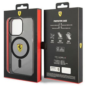 Ferrari FEHMP14XURKK iPhone 14 Pro Max 6.7" black/black hardcase Translucent Magsafe