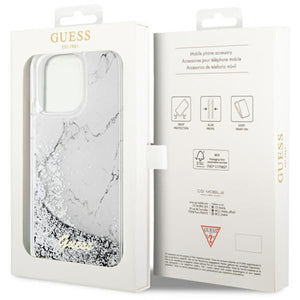 Guess GUHCP14XLCSGSGH iPhone 14 Pro Max 6.7" white/white hardcase Liquid Glitter Marble