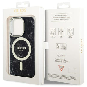 Guess GUHMP14LPCUMAK iPhone 14 Pro 6.1" black/black hardcase Marble MagSafe
