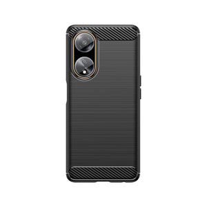 Flexible carbon pattern case for Oppo A98 5G Carbon Case - black