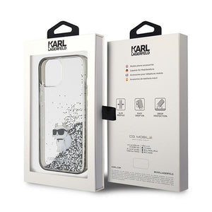 Karl Lagerfeld Liquid Glitter Choupette case for iPhone 15 - transparent
