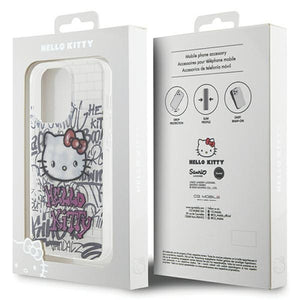 Hello Kitty IML Kitty On Bricks Graffiti case for iPhone 13 Pro / 13 - white