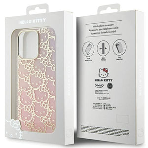 Hello Kitty IML Gradient Electrop Crowded Kitty Head Case for iPhone 13 Pro Max - Pink