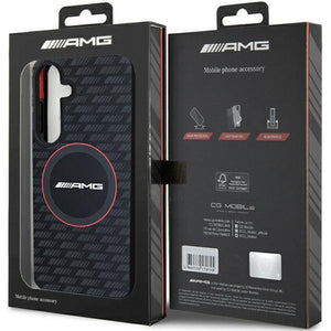 AMG Silicone Carbon Pattern MagSafe case for Samsung Galaxy S24+ - black