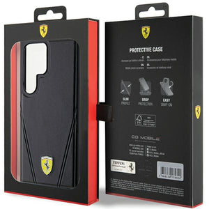 Ferrari Hot Stamp V Lines MagSafe case for Samsung Galaxy S24 Ultra - black