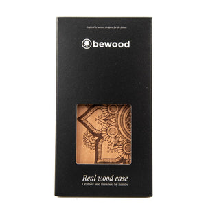 Bewood Mandala Apple Tree Wooden Case for iPhone 14 Plus - Light Brown