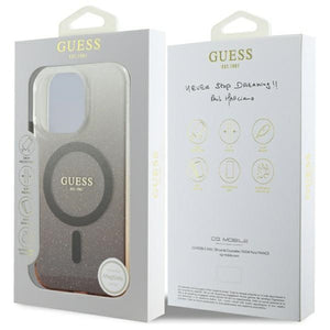 Guess IML Glitter Gradient MagSafe iPhone 16 Pro Case - Brown