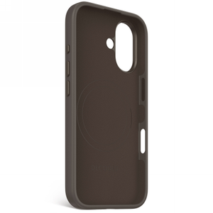 Decoded AntiMicrobial Silicone Backcover with MagSafe for iPhone 16 - Dark Brown