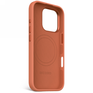 Decoded AntiMicrobial Silicone Backcover with MagSafe for iPhone 16 Pro - Orange