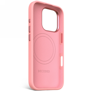 Decoded AntiMicrobial Silicone Stacks Backcover with MagSafe for iPhone 16 Pro - Pink
