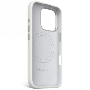 Decoded AntiMicrobial Silicone Stacks Backcover with MagSafe for iPhone 16 Pro - Gray