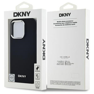DKNY Plain Logo MagSafe iPhone 14 Pro Case - Black