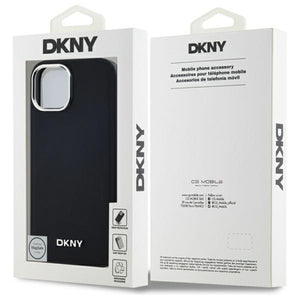 DKNY Plain Logo MagSafe iPhone 15 Plus Case - Black