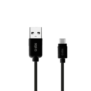SBS TECABLETYC1KPOS USB-A - USB-C Cable 1m - Black
