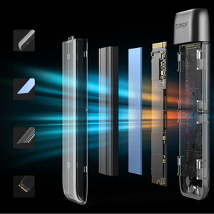 Orico TXM2-C3 M.2 NVME USB-C 3.2 10Gb/s Disk Drive - Gray