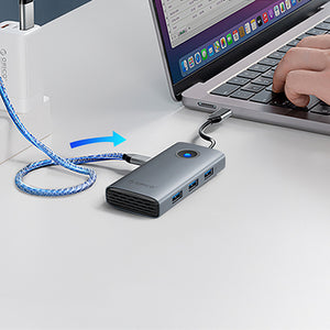 Orico PW11-5P USB-C Hub Docking Station 1x USB-A 3.0 + 2x USB-A 2.0 + 1x USB-C PD + 1x HDMI - Gray