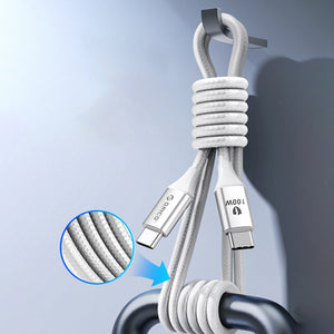 Orico CDX 100W 5A Power Delivery USB-C - USB-C 1m Cable - White