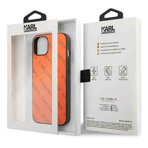 Karl Lagerfeld Perforated Allover Case for iPhone 13 / 14 / 15 6.1" - Orange