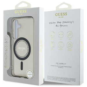 Guess Rhinestones Printed Classic Logo MagSafe Samsung Galaxy S25 case black