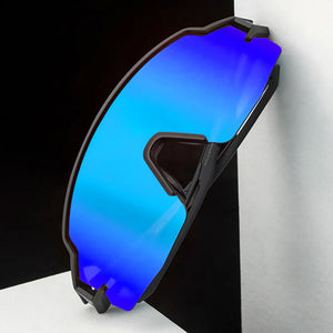 Rockbros Polarized Cycling Glasses with UV Protection and Corrective Insert Blue Lenses - Black