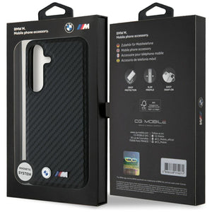 BMW Leather Carbon MagSafe Case for Samsung Galaxy S25+ - Black