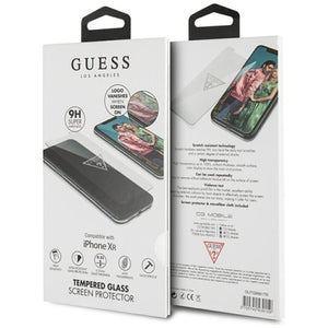 Guess Invisible Logo Tempered Glass for iPhone Xr
