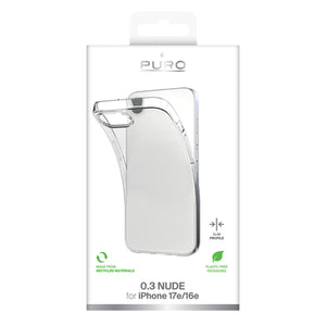 Puro Cover TPU Ultra-Slim "0.3 NUDE" for iPhone 16E, transparent