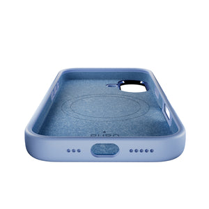 Puro Icon Mag Pro Liquid Silicone Case for iPhone 17, MagSafe Compatible, with Camera Protection and Aluminum Buttons - Blue