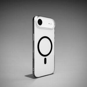 Puro Lite Mag TPU+PC Case Compatible with MagSafe for iPhone 17 Air - Transparent with Black Ring