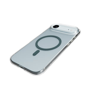 Puro Lite Mag TPU+PC Case Compatible with MagSafe for iPhone 17 Air - Transparent with Turquoise Ring