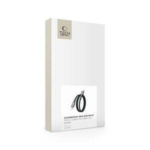 Tech-Protect Ultraboost DNA MagTwist USB-C PD Cable 100W / 5A 100 cm - Gray