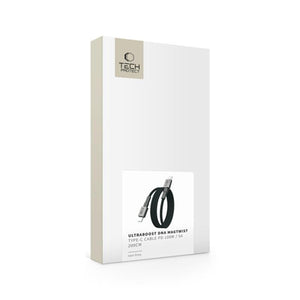 Tech-Protect Ultraboost DNA MagTwist USB-C PD Cable 100W / 5A 200 cm - Gray