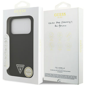 Guess Silicone Triangle Logo MagSafe Case for iPhone 17 Pro - Black