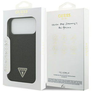 Guess Rhinestone Triangle Logo Case for iPhone 17 Pro Max - Black