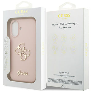 Guess Silicone Big 4G Script Case for iPhone 17 - Pink