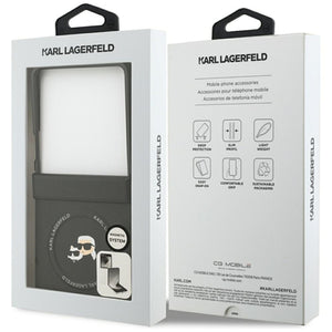 Karl Lagerfeld Karl&Choupette Pins MagSafe Case for Samsung Galaxy Z Flip 7 - Black
