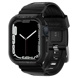 Spigen Rugged Armor Pro Case with Strap for Apple Watch 4 / 5 / 6 / 7 / 8 / SE (44/45 mm) - Black