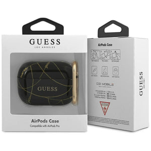 Guess GUACAPTPUCHBK AirPods Pro cover black/black Gold Chain Collection