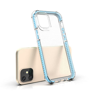 Spring Armor clear TPU gel rugged protective cover with colorful frame for iPhone 12 mini green
